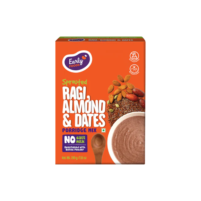 Sprouted Ragi, Almond & Date Porridge Mix, 200g